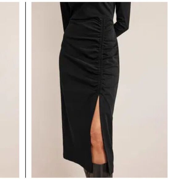 Boden Black Column Midi Dress NEW Size 12 Petite Long Sleeve - Picture 3 of 11